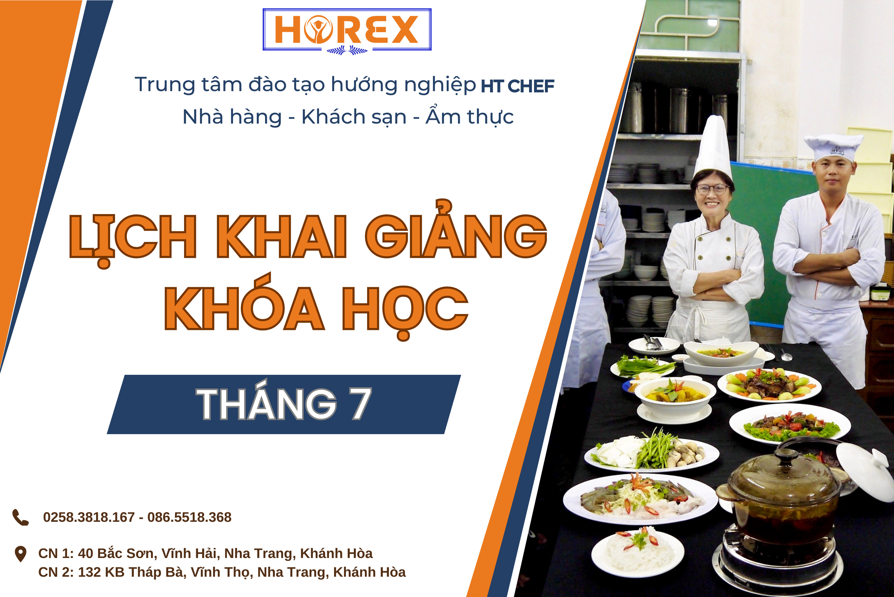 Lịch Khai Giảng Tháng 7